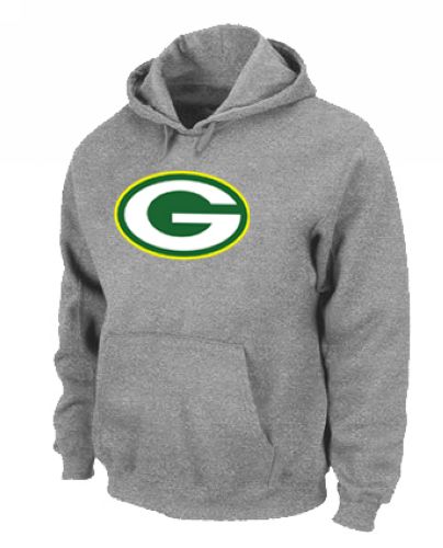 NFL Men's Nike Green Bay Packers Logo Pullover Hoodie - Grey